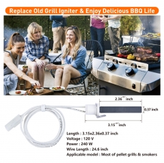 HFBBQ14-90S Ignition Time,Our ignition rods are compatible with 90% of pellet grills on the market.