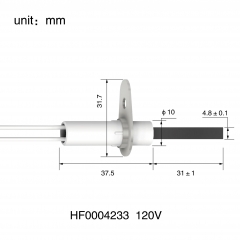 HF0004233-120V Silicon nitride ignition rod.Hot Surface Ignitor