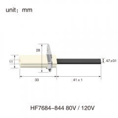 HF7684 844-80V/120V Silicon nitride ignition rod.Hot Surface Ignitor